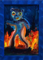  Klára Sedlo - Hoří - grafika (skica)