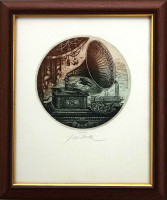 Milan Bauer - Gramofón - grafika